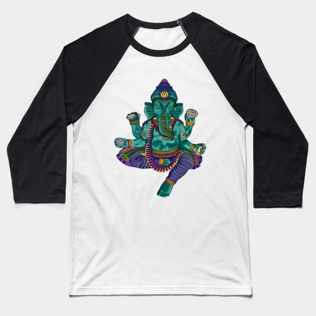 Ganesh 2 Baseball T-Shirt by Soth Studio